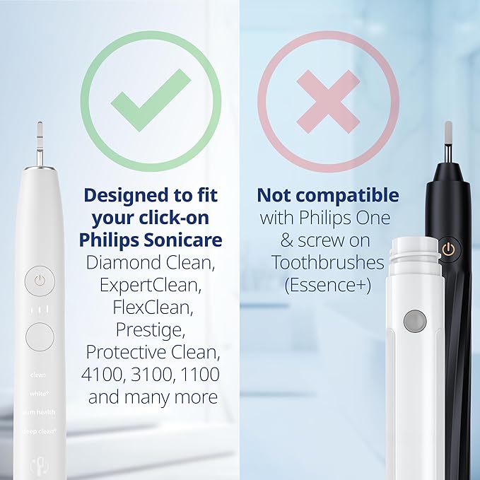 Toothbrush Heads Extra Soft Compatible with Philips Sonicare Toothbrush Heads - Extra Sensitive Replacement Heads for Very Sensitive Teeth - Gentle Brush Heads - Black - Replaces HX6058eb - 8 Pack