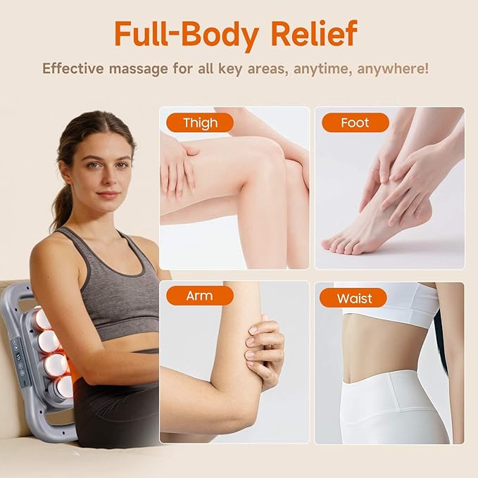 16-Head Percussion Massage Gun Set Muscle Massager with 9 Massage Modes &amp Adjustable Intensity Quiet Full-Body Relaxation for Back Shoulders Legs &amp Feet Home Gym &amp Office