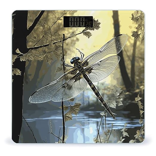 Dragonflies Scale for Body Weight Digital Bathroom Scale Accurate Smart Weight Scales with Large Display Weighing Machine High Precision Scales