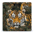 Camouflage Tiger Digital Bathroom Scale for Body Weight with High Precision Digital Weighing Scale with BMI Clear LCD Display and Step-On Measures Weight Up to 180kg