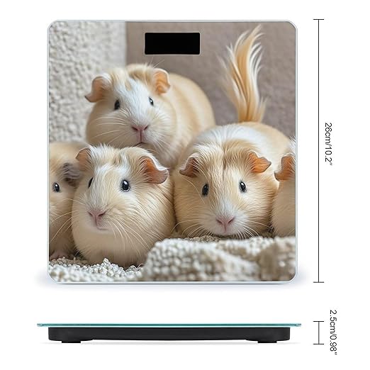 Guinea Pigs Scale for Body Weight Digital Bathroom Scale Toughened Glass High Precision Scales for Body Weight with Large LCD Backlight Display Weight Scales