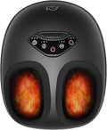 Snailax Shiatsu Foot Massager with Heat Deep Kneading Rolling Compression Feet Massager for Plantar Fasciitis Neuropathy 3 Heating Levels3 Timer Option Fits Size up to 14“ Gifts for MenWomen