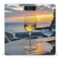 Sunset Wine Glass Weight Scale Cute Bathroom Scale for Body Highly Accurate Digital Weighing Machine for People Compact LCD Display Scales with Sturdy Toughened Glass Scales