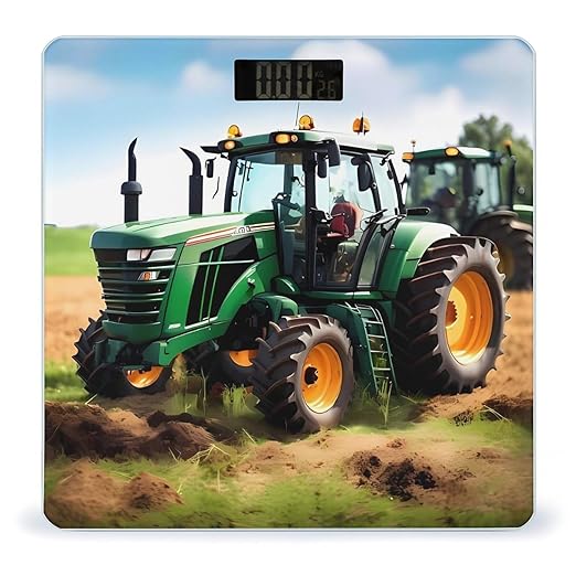Digital Bathroom Scale for Body Weight Scale with Bright LCD Display High Accuracy Step-On Technology Auto On/Off Company Farm Tractor Digital Scales 400 Lbs /180kg
