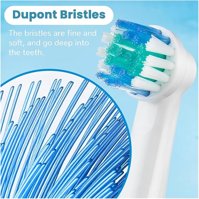 Replacement Toothbrush HeadsCompatible For Oral B Compatible For Braun Electric Toothbrushes Brush Head Refills 1000 1500 3000 7000 7500 8000(White-12 Pcs)