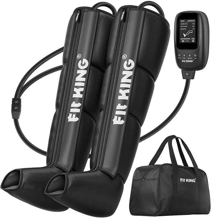 FIT KING Air Compression Recovery SystemDynamic Pressure for Circulation Improvement and Fast RecoverySequential Massage Boots for Athletes (Small)
