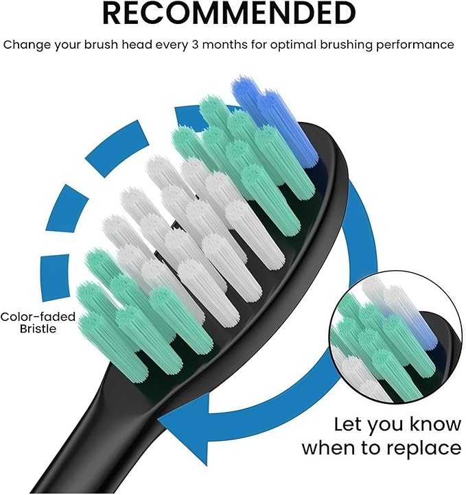 10 Pieces Replacement Brush Heads Compatible with Aquasonic Series Electric Toothbrush Soft Bristle Deep Clean Teeth(8pcs White)
