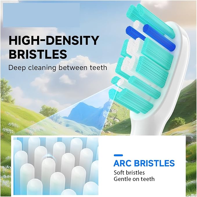 Replacement Toothbrush Heads Compatible for 4100 6500 6100 7500 5300 110016Pcs(Green)