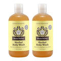 Herbal Body Wash Lemon Rosemary by Moon Valley All Natural Ingredients No Parabens Vegan Moisturizing Essential Oils Two Pack