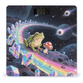 Funny Space Frog Mushroom Weight Scale Cute Bathroom Scale for Body Highly Accurate Digital Weighing Machine for People Compact LCD Display Scales with Sturdy Toughened Glass Scales