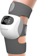 Wireless Knee Massager with Compression Heating and Vibration - Heated Knee Massager Relaxes Muscles and Relieves Knee Pain - Adjustable Intensity and Temperature Great Gift for Men and Women