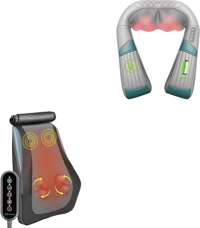 Snailax Back Massager and Neck Massager Bundle