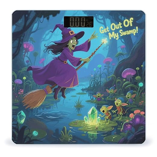 Get Out of My Swamp Weight Scale Cute Bathroom Scale for Body Highly Accurate Digital Weighing Machine for People Compact LCD Display Scales with Sturdy Toughened Glass Scales