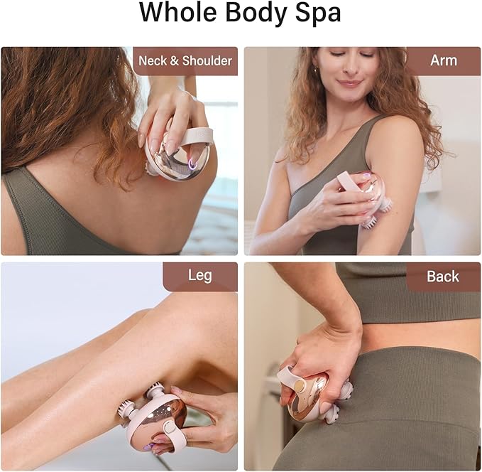 arboleaf Scalp Massager Kneading Head Massager Scalp Stress Relax Portable Rechargeable Hair Massager Shower Massage Waterproof Cat Massager ScratcherGift for Mom Dad