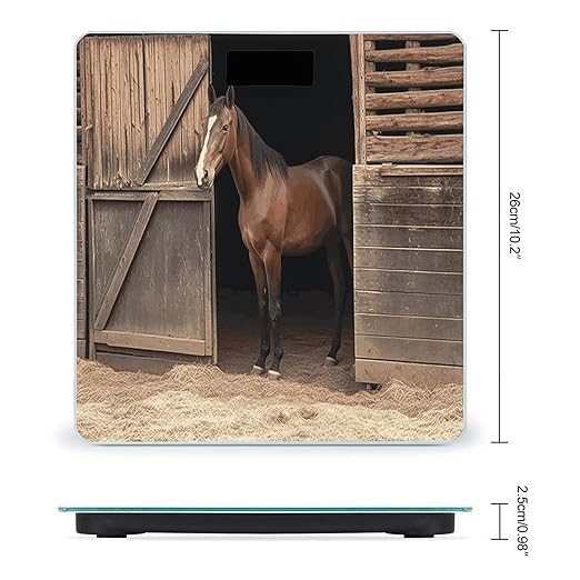 Barn Horse Scale for Body Weight Accurate Digital Bathroom Scale Toughened Glass High Precision Scales Smart Weight Scales with Large LCD Backlight Display Weighing Machine