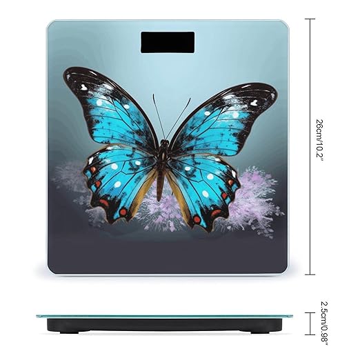 Beautiful Butterfly Smart Scale for Body Weight Accurate Bathroom Scale with LED Display Digital Weight Scales Weighing Machine High Precision Scales for Bath Home