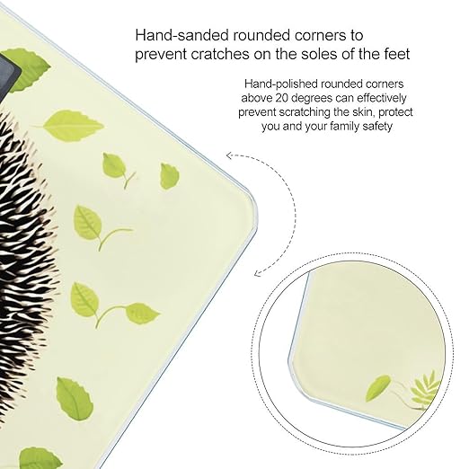 Cute Hedgehog Bathroom Scale Large LCD Backlight Display Digital Scale Rounded Corners Body Scales Automatic Power On/Off Bathroom Scales for Home Bedrooms