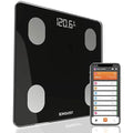 KONQUEST Smart Scale for Body Weight Digital Bathroom Scale BMI Weighing Bluetooth Body Fat Scale Body Composition Monitor Health Analyzer with Smartphone App 400 lbs - Black
