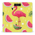 Pink Flamingo and Watermelon Scale for Body Weight Highly Accurate Digital Bathroom Body Scale Digital Bathroom Scales for People Anti-Slip Large LCD Display Smart Scales