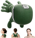 1PC Neck Massager with Heat - Neck and Back Shiatsu Massager for Relieve Fatigue Deep Tissue Portable Neck and Shoulder Massager for Home and Travel Green