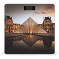 Louvre Museum in Paris Scale for Body Weight High Precision Digital Weight Scales with LCD Display Anti-Slip Sturdy Slim Tempered Glass Bathroom Scale for Home Use
