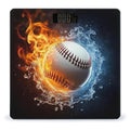 Smart Scale for Body Weight Digital Bathroom Weighing Scale Energy Saving Scale Ice Water Fire Baseball Ball