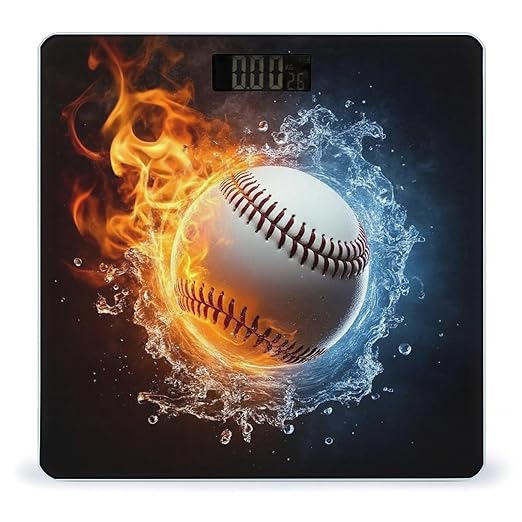 Smart Scale for Body Weight Digital Bathroom Weighing Scale Energy Saving Scale Ice Water Fire Baseball Ball