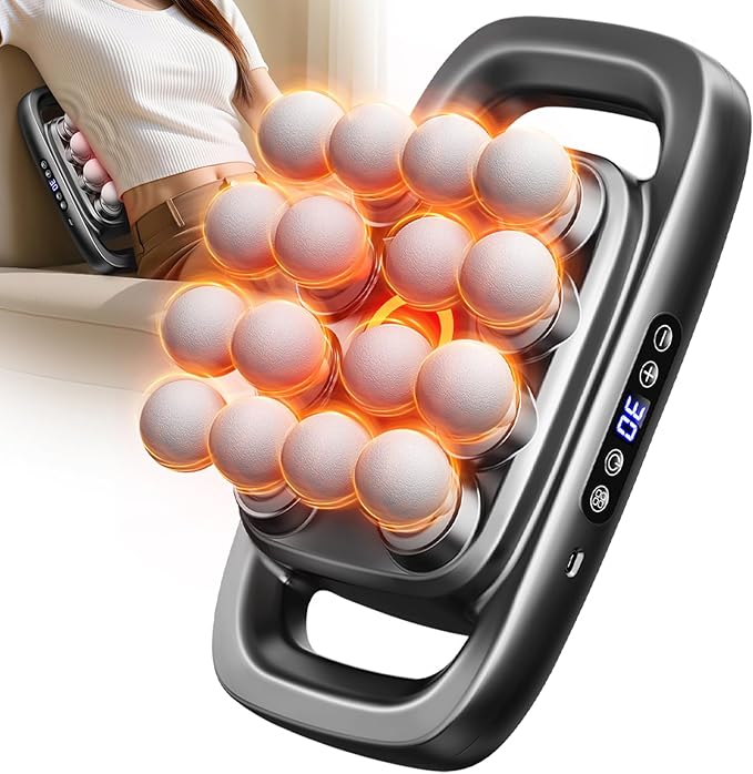 Gurui Massage Guns Deep Tissue Neck Massager with 16 Heads 16-Head Massage Gun Set for Deep Tissue and Back Shoulders Legs Pain Relief