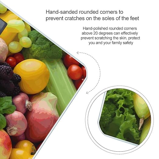 Fresh Fruits and Vegetables Scale for Body Weight Accurate Digital Bathroom Scale Toughened Glass High Precision Scales Smart Weight Scales with Large LCD Backlight Display Weighing Machine