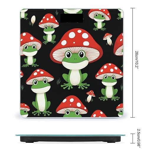Men's Smart Scale for Body Weight Digital Bathroom Weighing Scale Automatic Switch Energy Saving Scale Cute Frogs Cartoon Mushroom Hats