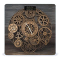 Steampunk Gears Clock Weight Scale Large Bathroom Scales Digital Weight with Bright LED Display Non Slip Automatic Weighing Scale Fashion Weighing Machine for Body