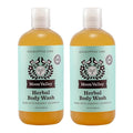 Herbal Body Wash Eucalyptus Lime by Moon Valley All Natural Ingredients No Parabens Vegan Moisturizing Essential Oils Two Pack