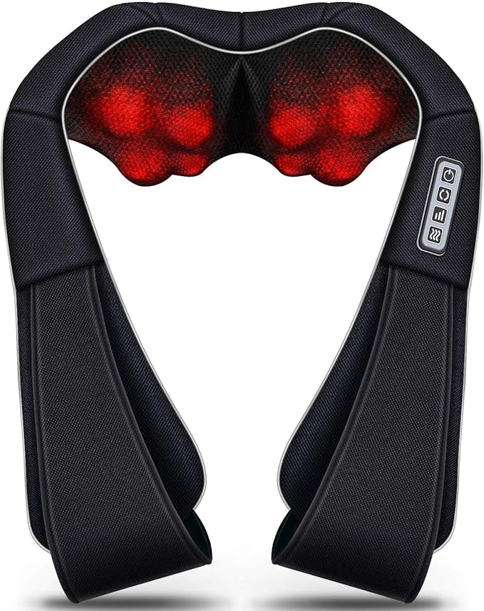 VIKTOR JURGEN Mothers Day Gifts for Mom Wife Women &amp Her Shiatsu Neck and Shoulder Massager with Heat Deep Tissue Kneading Sports Recovery Massagers for Back Relaxation Gifts for Husband Him