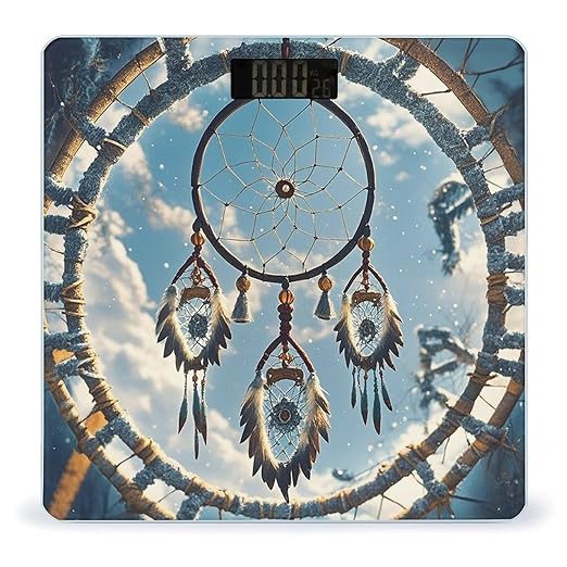 Native American Dream Catcher Scale for Body Weight Smart Scales Digital Bathroom Scale High Precision Weighing Scales with Large Display Weighing Machine for People
