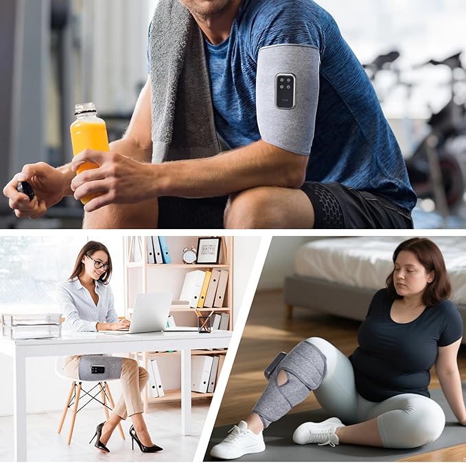 Calf Massager Cordless Leg Massager for Relaxation 3 Intensities 3 Modes Gift for Men Women at Home Office Gym (2 Piece)