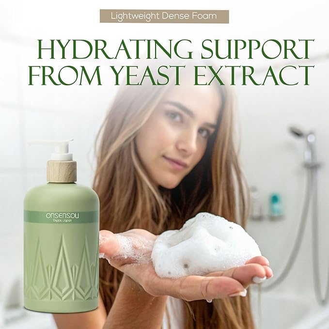 Moisturizing Body Wash for Sensitive Skin Women &amp Men Full Body Washes with Hot Spring Yeast Green Algae &amp Kaolin from Japan Natural Body Wash Daily Use 2EA Each 10.1 Fl Oz
