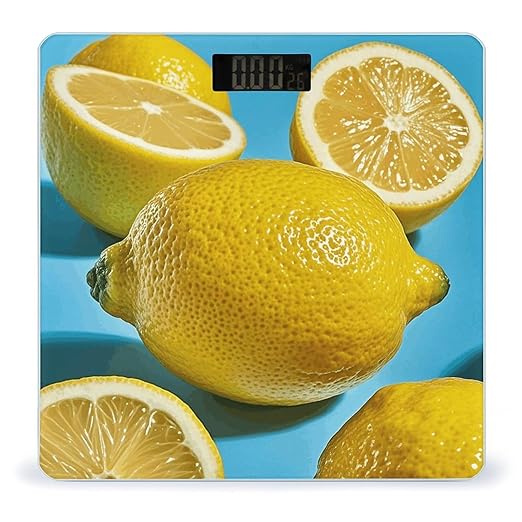 Lemon Scale for Body Weight Digital Bathroom Scale Toughened Glass High Precision Scales for Body Weight with Large LCD Backlight Display Weight Scales
