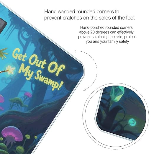 Get Out of My Swamp Weight Scale Cute Bathroom Scale for Body Highly Accurate Digital Weighing Machine for People Compact LCD Display Scales with Sturdy Toughened Glass Scales