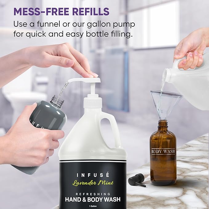 Infuse Hotel Hand &amp Body Wash | 1 Gallon | For Hospitality &amp Vacation Rentals to Refill Dispensers | (4 Gallons)