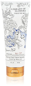 Library of Flowers Forget Me Not Shower Gel 8 fl oz 236 ml Osmanthus Rice Powder &amp White Orchid Shea Moisture Body Wash Luxury Hydrating Women's Liquid Soap