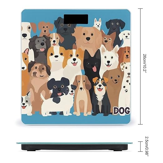 Men's Fashion Automatic Switch Digital Bathroom Weighing Scale Smart Scale Cute Puppy Dog
