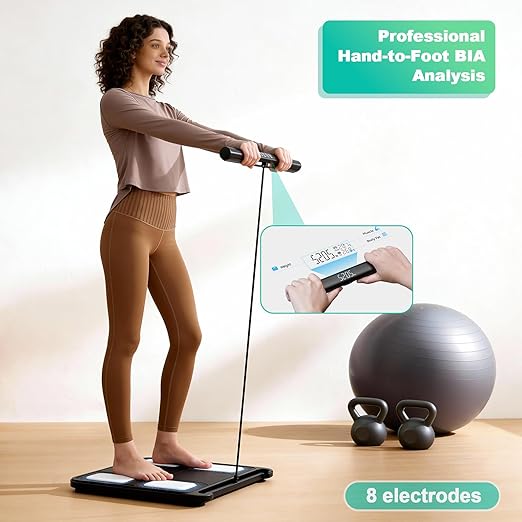 Smart Scale for Body Weight29 Body Composition Scales w BMIBody FatMuscle Mass MonitorsDigital Bathroom Scales with LED Handle DisplayBody Pod Scale Syncs with App for 24 Users 180KG/400Lb