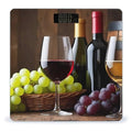 Women's Digital Bathroom Weighing Scale Automatic Switch Energy Saving Scale Smart Scale for Body Weight White Red Wine Glasses Grapes Wooden