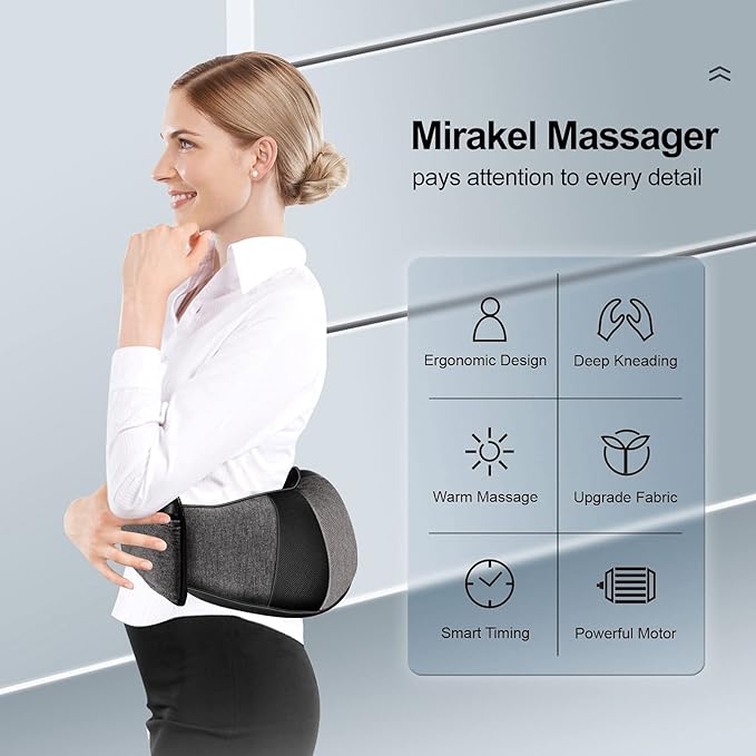 Mothers Day Gifts for Mom Wife Women Fathers Day Dad Husband Men Gifts Shiatsu Neck Back and Shoulder Massager with Heat for Pain Relief Deep Tissue Birthdays Valentine’s Day Christmas Gift