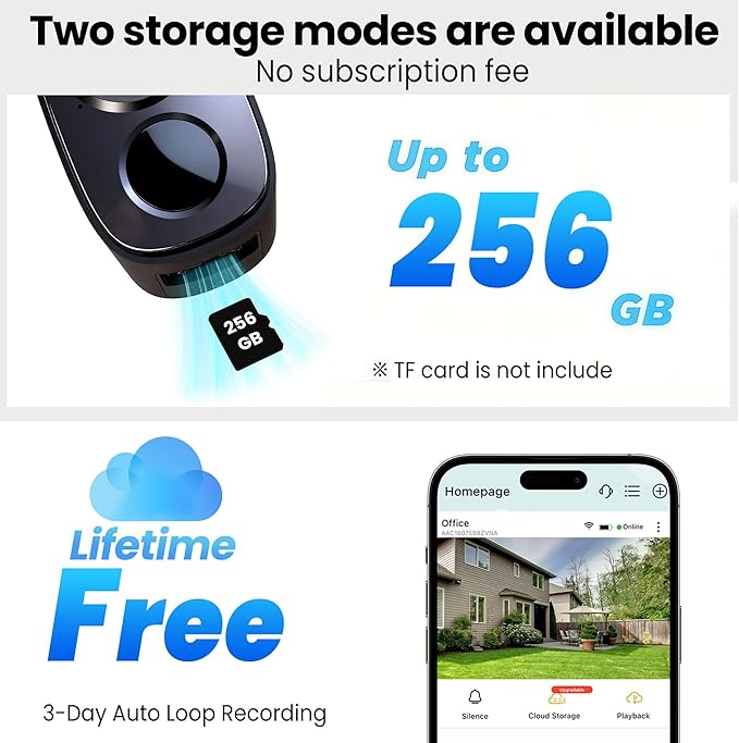 2026 Upgraded 2K Wireless Outdoor Security Cameras with Solar Panels Free Cloud Storage AI Motion Detection Spotlight &amp Siren Alarm 2-Way Talk IP66 Waterproof