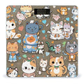 Lovely Cartoon Cats Bathroom Scale for Body Weight LCD Display Digital Bathroom Scale Tempered Glass Bathroom Weight Scales Fashion Smart Scales for Home Bedroom 400 Lb