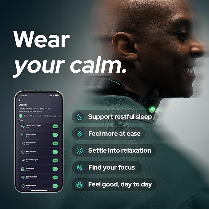 Pulsetto FIT Wellness Wearable with Vagus Nerve Support – Patented Neuro Technology for Relaxation Stress Balance Focus and Restful Sleep