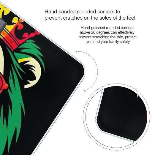 Women's Digital Bathroom Weighing Scale Automatic Switch Energy Saving Scale Smart Scale for Body Weight Reggae King Rasta Flag Lion Black