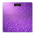 Smart Scale for Body Weight Automatic Switch Digital Bathroom Weighing Scale Purple Glitter Sparkle Pattern