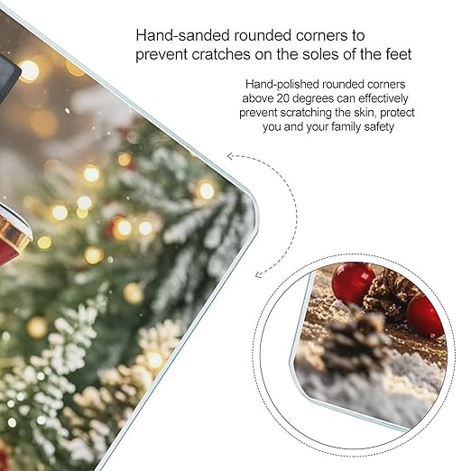 Christmas Train Scale for Body Weight Highly Accurate Digital Bathroom Body Scale Digital Bathroom Scales for People Anti-Slip Large LCD Display Smart Scales